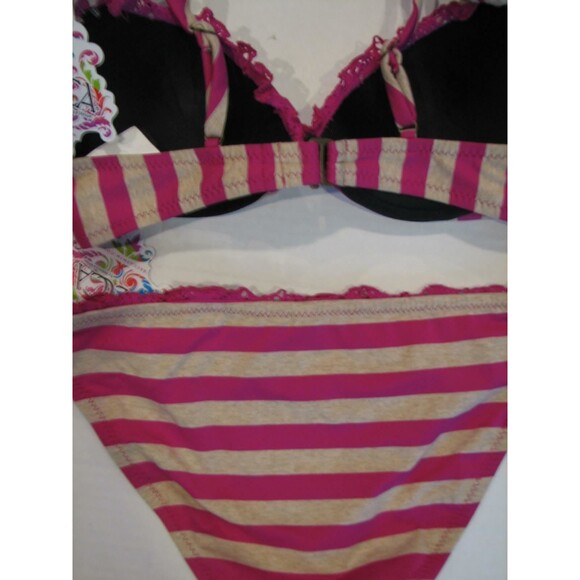 Underwire Swimsuit Bikini Push Up Rebecca Virtue RASPBERRY LACE L - Picture 4 of 5
